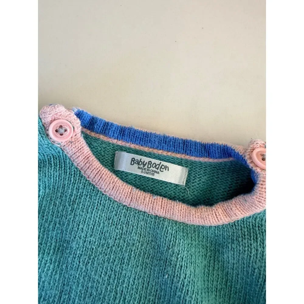 Baby Boden Whale & Waves Knit Dress 0-3M